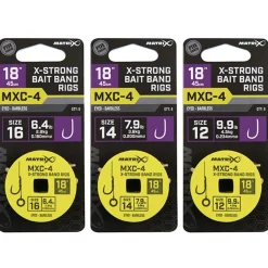 Matrix Mxc-4 Barbless 0.23mm 45cm X-Strong Bait Band - Hakenboekje - Size 12