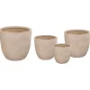 Mega Collections Clayfibre Egg Pot S4 - Pot & Plantenbak - D25/45H25/43 cm Zand