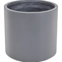 Mega Collections Clayfibre Cilinder Pot - Pot & Plantenbak - Ø46x43 cm Grijs