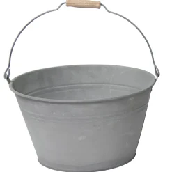 Mega Collections Emmer Old Look Laag - Plantenbak - Ø32x18 cm