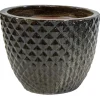 Mega Collections Glazed Pineapple Pot - Pot & Plantenbak - Ø38x30 cm Bruin