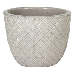 Mega Collections Glazed Pineapple Pot - Pot & Plantenbak - Ø38x30 cm Off-White
