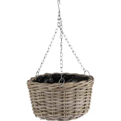 Mega Collections Hanging Basket Lana - Bloempotten - Ø30x18 cm Bruin