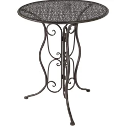 Mega Collections Home Decor Tafel - Decoratie - Ø60x70 cm Bruin