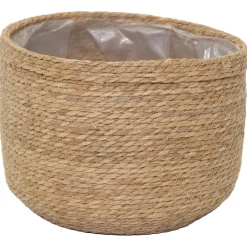 Mega Collections Plantenmand Raffa - Pot & Plantenbak - Ø20x19 cm Naturel