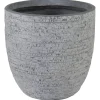 Mega Collections Utah Egg Pot Rond - Bloempotten - Ø39x38 cm Grijs