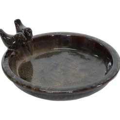 Mega Collections Vogelbad/Drinkschaal Keramiek - Drinkbak - Ø30x11 cm Macchiato