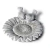 Mega Collections Vogelbad Deco Sunflower - Decoratie - 24.5x22x7.5 cm Grijs