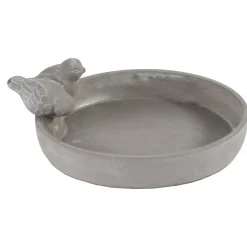 Mega Collections Vogelbad Rond Deco - Decoratie - Ø23x5 cm Grijs
