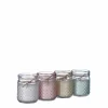 Mica Decorations Kaars Citronella - Branders - Ø10x12.5 cm Roze Transparant 4 Assorti