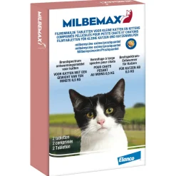 Milbemax Milbemax Kitten & Kat - Anti wormenmiddel - 2 tab 0.5 Tot 2 Kg