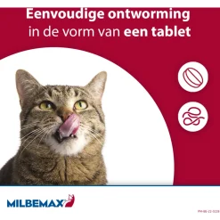 Milbemax Milbemax Kitten & Kat - Anti wormenmiddel - 2 tab 0.5 Tot 2 Kg