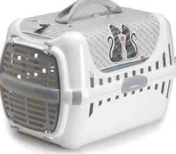 Moderna Vervoersbox Cats In Love - Kattenvervoersbox - 49.4x32.2x30.4 cm Wit