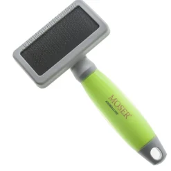 Moser Slicker Borstel Medium - Hondenvachtborstel - Groen Grijs