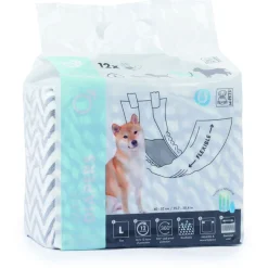 Mpets Luier - Training & Gedrag - 18x11x15 cm Zwart Wit Voor Reuen L