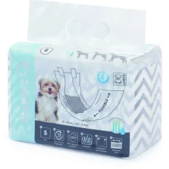 Mpets Luier - Training & Gedrag - 15x10.5x9 cm Zwart Wit Voor Reuen S