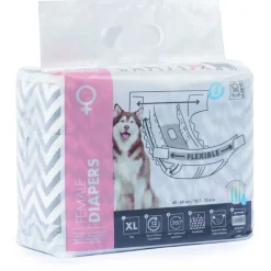 Mpets Luier - Training & Gedrag - 19x10.5x16 cm Zwart Wit Voor Teven Xl