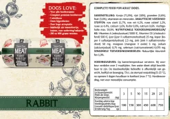 Natural Fresh Meat All Breeds Dog Worst Konijn - Hondenvoer