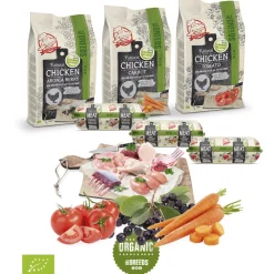 Natural Fresh Meat Organic All Breeds Worst - Hondenvoer - Rund Kip 600 g