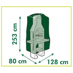 Nature Beschermhoes Voor Betonnen Barbecue - Barbecue - 128x80x253 cm Grijs