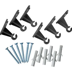 Nature Bevestigingsset - Klim-En Geleide Artikel - 0.5x0.5x3.2 cm Zwart 6 stuks Assorti