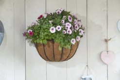 Nature Hanging Basket Smeedijzer - Ophangen En Haken - 40.3x20.2x18.7 cm Zwart
