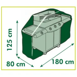 Nature Hoes Voor Gasbarbecue - Barbecue - 180x80x125 cm Grijs