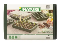 Nature Kweekbakset - Kweekbakken - 35x23.5x10.5 cm Groen Transparant 4 stuks