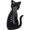 Nature Muurthermometer - Kat - Thermometer - Zwart