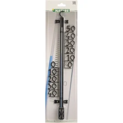 Nature Profielthermometer - Thermometer - 11x3x46.5 cm Zwart