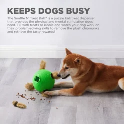 Nina Ottosson Dog Snuffle N'Treat Ball - Hondenspeelgoed - Ø16 cm Groen Bruin