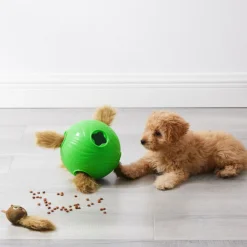 Nina Ottosson Dog Snuffle N'Treat Ball - Hondenspeelgoed - Ø16 cm Groen Bruin
