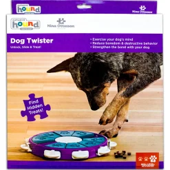 Nina Ottosson Dog Twister Prp Snack Puzzel - Hondenspeelgoed - Ø30x30x30 cm Paars Level 3