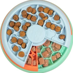 Nina Ottosson Puppy Lickin' Layers - Hondenvoerbak - Ø16.7x16.7 cm Blauw Oranje Groen Puppies