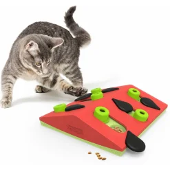 Nina Ottosson Puzzle & Play Melon Madness - Kattenspeelgoed - 25x22 cm Roze Groen Level 2