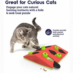 Nina Ottosson Puzzle & Play Melon Madness - Kattenspeelgoed - 25x22 cm Roze Groen Level 2