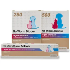 No Worm Diacur 500 Hond En Kat - Anti wormenmiddel - 10 tab