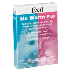 No Worm No Worm Hond/Kat - Anti wormenmiddel - 10 tab Alle Gewichten
