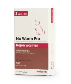 No Worm Pro Kleine Kat & Kitten - Anti wormenmiddel - 2 tab Vanaf 0.5 Kg - Vanaf 6 Weken