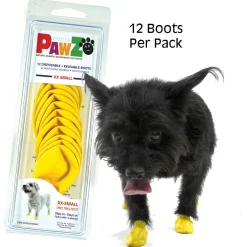 Pawz Rubber Dog Boots - Hondenschoen - Geel S