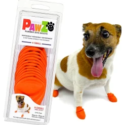 Pawz Rubber Dog Boots - Hondenschoen - Oranje Small