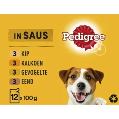 Pedigree Maaltijdzakjes Adult Poultry Selection Multipack - Hondenvoer - Gevogelte 12x100 g