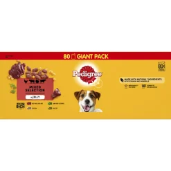 Pedigree Maaltijdzakjes Adult Selection In Gelei Multipack - Hondenvoer - Rund Gevogelte Lam 80x100 g