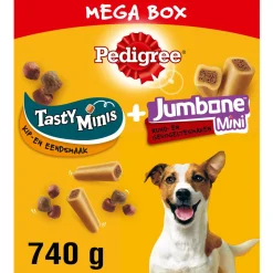 Pedigree Megabox Tasty Bites + Jumbone - Hondensnacks - Rund Gevogelte 740 g