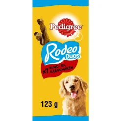Pedigree Rodeo Duos - Hondensnacks - Rund Kaas 123 g 7 stuks