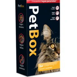 Petbox Kat Vlo. Teek & Worm - Anti vlo - teek- worm - 2-12 Kg Medium