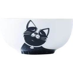 Petjoy Voer/Drinkbak Keramiek - Cadeau Overig - Ø14x16x16x8.5 cm 550 ml Zwart