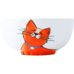 Petjoy Voer/Drinkbak Keramiek - Cadeau Overig - Ø14x16x16x8.5 cm 550 ml Oranje