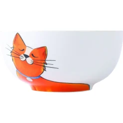 Petjoy Voer/Drinkbak Keramiek - Cadeau Overig - Ø14x16x16x8.5 cm 550 ml Oranje