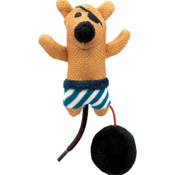 Petlando Piratten Ole - Kattenspeelgoed - 9x4x5 cm Bruin